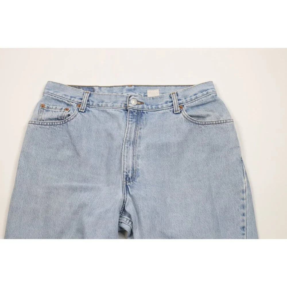 Vintage 90s Levis 550 Womens 16 Distressed Relaxed Fit Tapered Leg Denim Jeans - Picture 2 of 14
